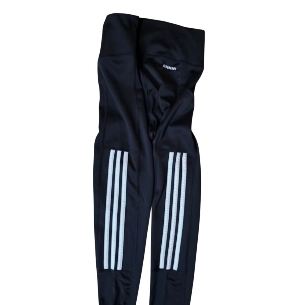 Adidas Leggings Lightweight High Rise Primegreen Aeroready Womens Size S Black - Picture 5 of 9